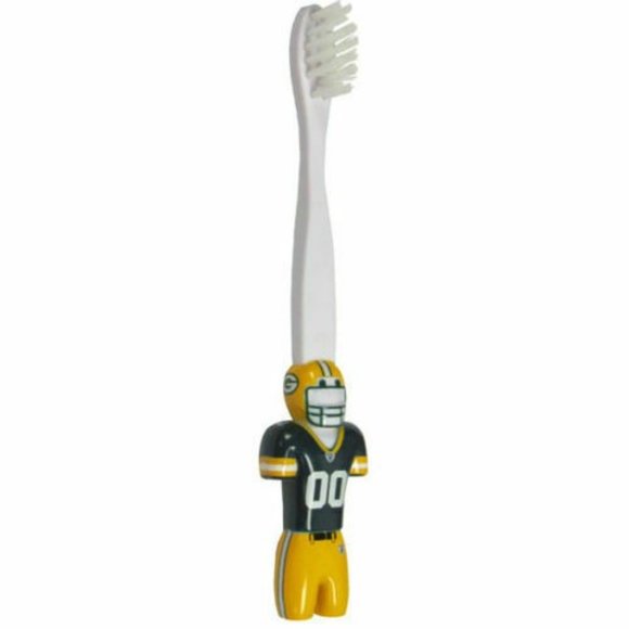 3 PK GREEN BAY PACKERS NFL YOUTH JERSEY TOOTHBRUSH - Picture 2 of 3